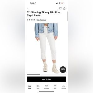 Brand new size 18w Levi’s 311 Shaping Capris